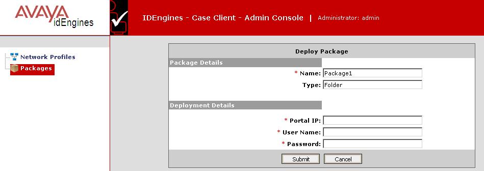 - 33 - Figure 17 Deploy Package screen Lab testing 5. In the Package Details section, confirm that the package Name and Type are correct.