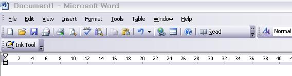 1 invoke MS-Office 2003 or 2007 2 Ink Tool menu will be appeared below