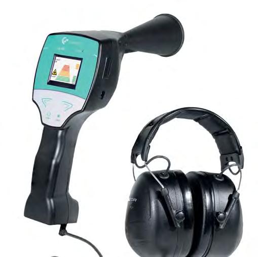 LD 400 transforms the inaudible signals into a fre- the comfortable sound-proof headset these noises can be realized even in extremely noisy environments.