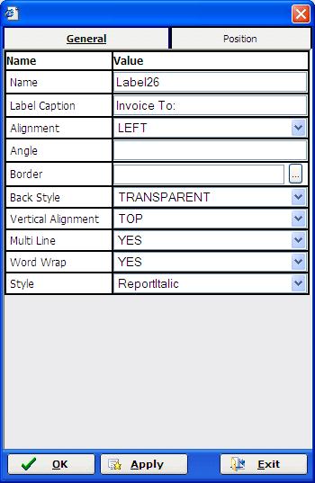 Standard Tab Labels and Text Borders Labels and Text Borders Label and Text elements have a Border option.