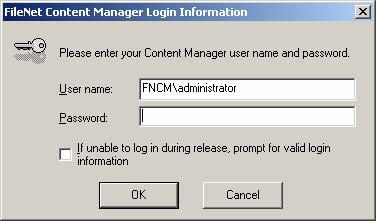 5 This release script uses the FileNet Content Manager Integrated Login feature.