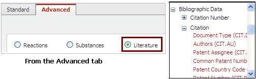 Use the field at the top of the page on the default Literature form to find keywords or phrases that may be contained in titles, abstracts, or author names.