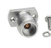 2.4mm Connectors Mini 2-Hole Flange Mount Jack Receptacle Stainless Steel/Passivated Type Impedance Max Frequency