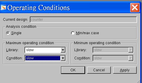 Setting Operating Condition Attributes/Operating