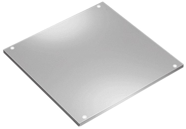 PROLINE External Components SOLID TOPS Solid Tops are used to close the top opening on an enclosure frame. Steel Tops are finished with RAL 7035 textured light gray. Tops are made of 1,5 mm steel.
