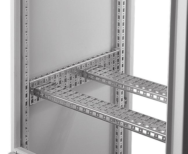 Accessories or equipment can be attached directly to the Grid System using either cage nuts or front-loading cage nuts. GRID STRAPS Grid Straps are 2,0 mm plated steel.