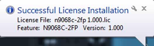 7. The MXA will automatically consume the License File (this may take a few minutes).