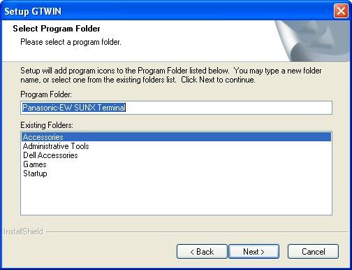 To install the program in the displayed folder, click [Next].