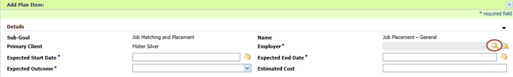 Step 5: Employer Search Page Complete the appropriate