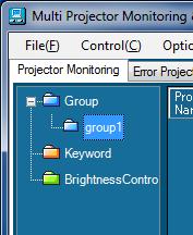In the <Create Group> window, enter group1 in Group Name and click the [OK] button. 3 The new icon 3 group1 will be created.