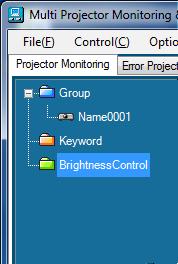 2. Enter the name of the brightness control to be created in the 1 [Brightness Control Name] field on the <Create Brightness Control> window, and click [OK]. Enter 2 [Memo] if desired. 3.