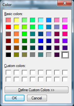 6. When you click the 9 [Color spec.] button of background, the [Color] window appears.