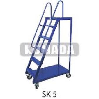 PC BS 7 Code : PC BS 7 Height : 2141mm Overall Height : 2903mm Width : 762mm Length : 1220mm Colour : Blue Ladder Step : 6 Finishing : Epoxy Powder Coating Capacity : 100kgs (Top) / 200kgs(Bottom)