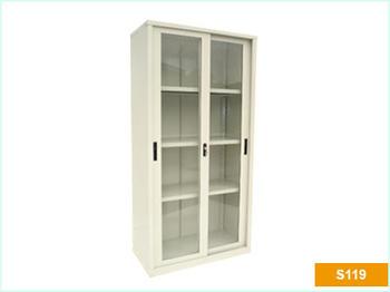Full Height Cupboard Glass Sliding Door Code : S119 Size : 1828(H) x 457(D) x 915(W)mm c/w 3 Adjustable