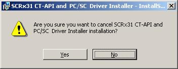 Click on the Start button and select Run A dialog box appears: Figure 4 Cancel notification window Click the Yes button