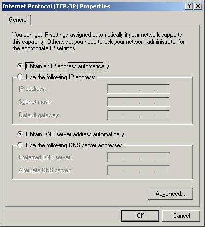 To install the network, first log in as an administrator. From the Start menu: Select Settings, Control Panel. Double-click on Network and Dial-up Connections. Double-click on Local Area Connection.