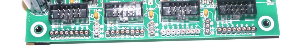 The board also has room for an ICD2/ICD3 RJ6/6 jack, and a DB16 Wisp648 connector (but neither are present in the kit). Other programmers can be used with a suitable conversion cable.