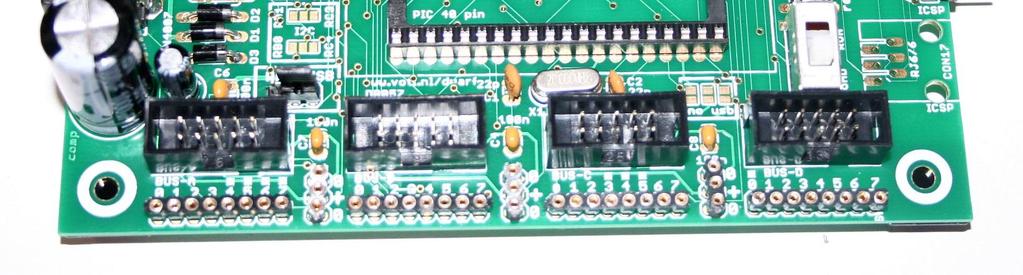 Pin RA4 (which is not available on the Dwarf Bus connectors) can also be used to blink the LED. This can be used as a minmum (blink-a-led) test function without using any external hardware.