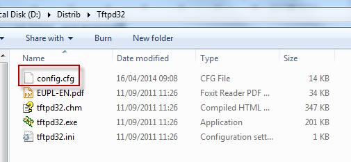 cfg file can be found in storage directory