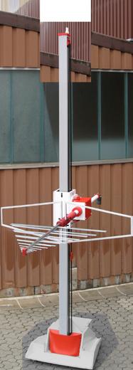 The FRANKONIA single axe positioner FSP is specifically designed for measuring at a fixed height. The polarization is made by the pneumatic motor.