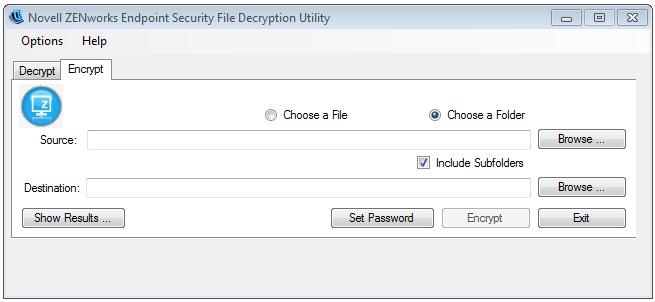 13.2 Encrypting Multiple Files You decrypt multiple files by selecting a folder rather than an individual file. 1 Launch the File Decryption utility (ZESDecrypt.exe).