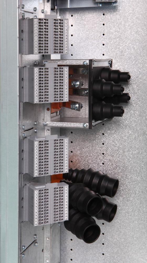 Internal FORM of separation Prevention fault spread by metal partitions (Up to Form 4b type 7) FORM 4b structure Separation of busbar from the functional units Separation of functional