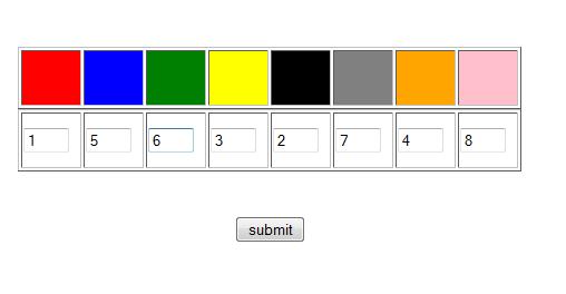 Figure 3.2: Registration phase The User should rate colors from 1 to 8 and he can remember it as RLYOBGIP. Same rating can be given to different colors.
