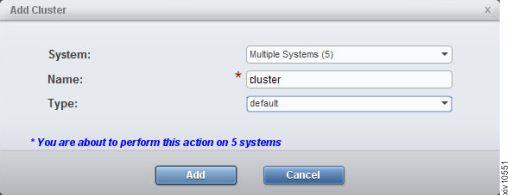 Select the systems you would like to add a cluster to by clicking them in the System Selector, or by clicking a group of systems. Figure 48. The System Selector 2.