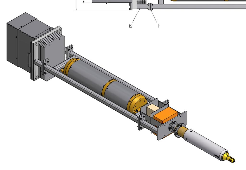 Wireline-Shaft-Survey-System System components 2D-LIDAR ( Profiler ) Cable head Inertial Measurement Unit (IMU) Batteries Telemetry Sensor for barrier identification Gas