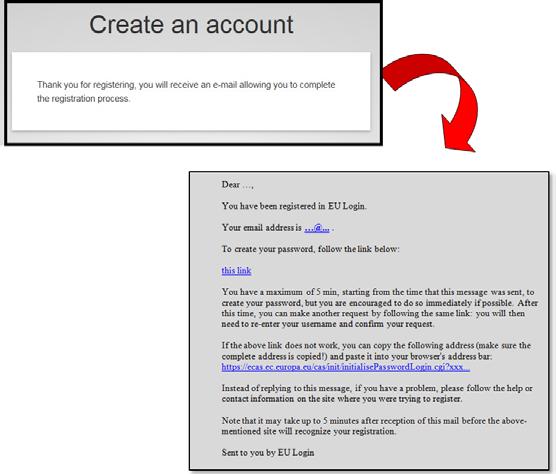 5. In order to confirm your account and create your password,