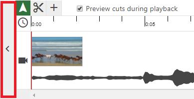 4) Select the Cut tool to remove parts of the video To cut from the start of the video: o Click and drag the edit handle from