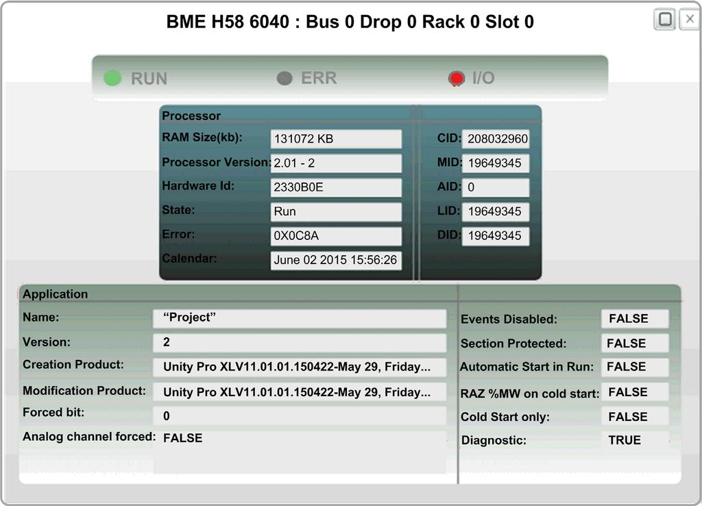 Rack Viewer Introducing the CPU Status Page The BMEH584040 and BMEH586040 Hot Standby CPUs include a Rack Viewer web page.