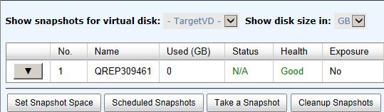 The source and target virtual disks will take snapshots, and then start replication.