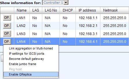 6.11 QReplica (Optional) QReplica function will help users to replicate data easily through LAN or WAN from one subsystem to another. The procedures of QReplica are on the following: 1.