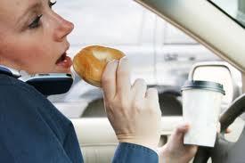 In-vehicle distraction Eating, drinking Around half of all drivers in the USA admit that they are systematically eating or drinking while driving at around one third of their trips. 4.