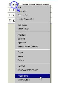 18. Using Context Menus Beside items in many list views is a context button. Click the button to display a pop-up menu of actions. 19.