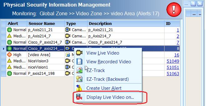 Displaying Video on a Video Tile in the Remote Video Console Chapter 2 Displaying on a Video Wall via Remote Video Console Procedure Step 1 From the Operation Console, right-click a camera sensor in