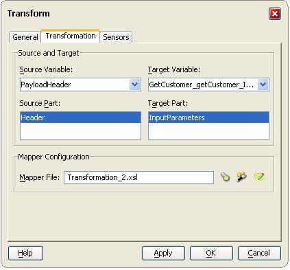 Drag & drop an invoke activity and point it to the OracleCDH Partner Link. Select getcustomer as the operation and automatically generate input and output variables.
