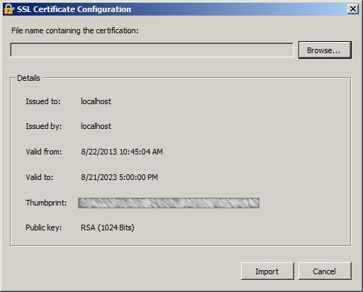 SSL Certificate Configuration (optional) Malwarebytes Management Console installs with a valid certificate, though many corporate customers wish to utilize their own certificates.