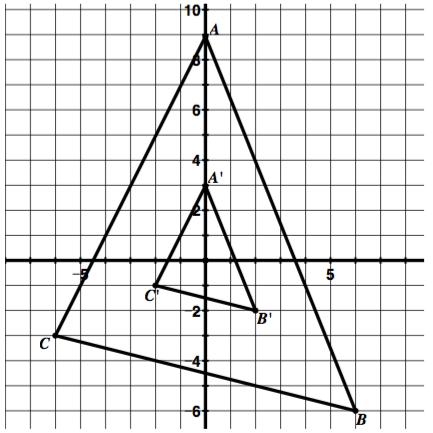 Dilation Assessment 15 I. In the triangle below, ABC has been dilated to obtain A'B'C'. a.