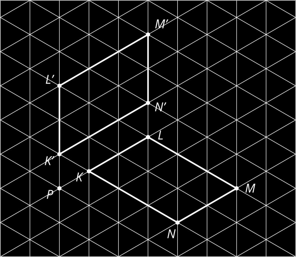 The isometric grid is made up of equilateral triangles.