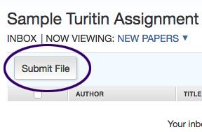 Click on the "Submit File" button located on the left hand side of the screen of the assignment