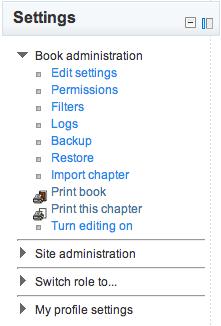 If you wish to print a book, first you need to open a printable version of the book (by opening the book and selecting Print