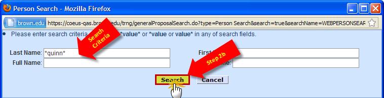 Click the EMPLOYEE SEARCH link to search the Brown directory for the Investigator or Study Personnel you would like to add or click the NON-EMPLOYEE SEARCH link to search the rolodex.