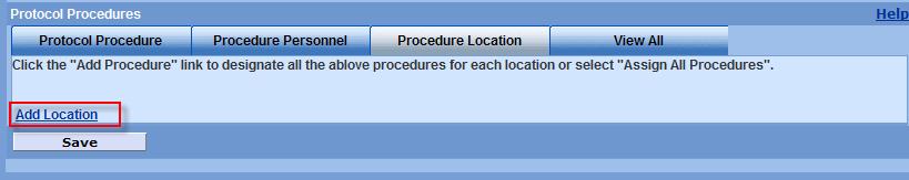 Once all Procedures have been assigned and all additional information has been completed, move on to adding procedure