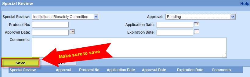 The Application Date field and the Expiration Date field are not required.