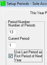 Activating the 13 th Period The period 13 th is setup to allow the user to process transactions in the next year period 1 (which is period 13th this year) of next year while completing the processing