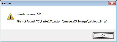 Remove it from the workstation. Runtime error 53 due to missing files The error message below indicates the missing file in Sage Pastel Xpress or Partner.