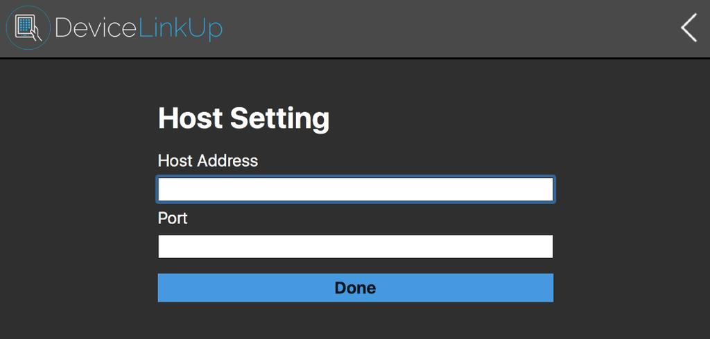 Before using login credentials, you must enter the server information by clicking Change Host.