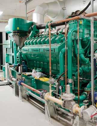 Heat recovered from the cogeneration facilities is being used to provide domestic hot water and heating for the hospital.